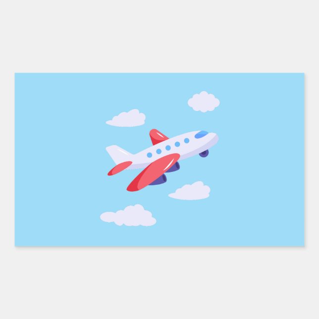 Aeroplanes Party Collection! Rectangular Sticker (Front)