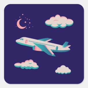 Aeroplanes Party Collection! Square Sticker