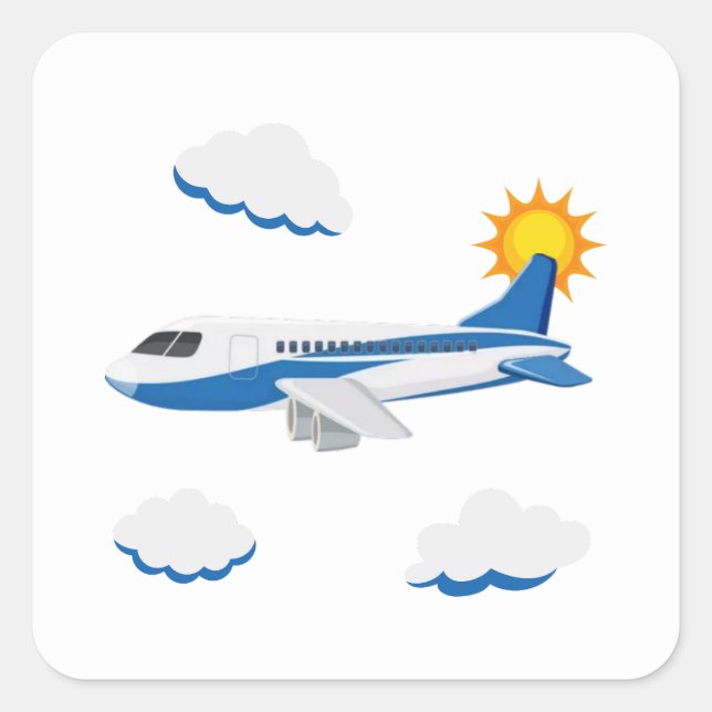 Aeroplanes Party Collection! Square Sticker (Front)