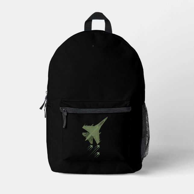 aeroplanes printed backpack (Front)