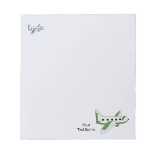Aeroplanes With Pilots Name Notepad