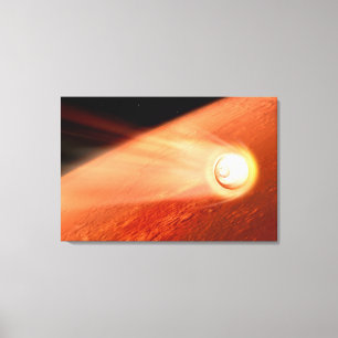 Aeroshell With Perseverance Rover Descent To Mars Canvas Print