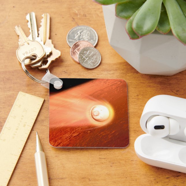 Aeroshell With Perseverance Rover Descent To Mars Key Ring (Desk)