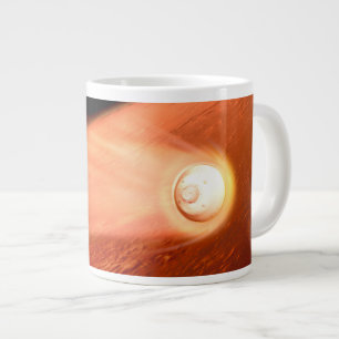 Aeroshell With Perseverance Rover Descent To Mars Large Coffee Mug