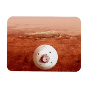 Aeroshell With Perseverance Rover Descent To Mars Magnet