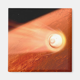 Aeroshell With Perseverance Rover Descent To Mars Magnet