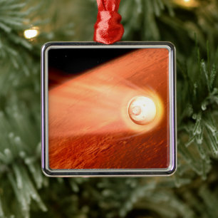 Aeroshell With Perseverance Rover Descent To Mars Metal Tree Decoration