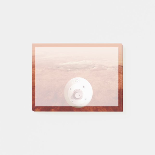 Aeroshell With Perseverance Rover Descent To Mars Post-it Notes (Front)
