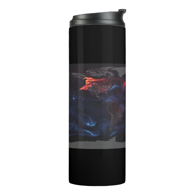 Aerosol Earth Black Carbon, Dust, Cyclones, Cities Thermal Tumbler (Rotated Left)