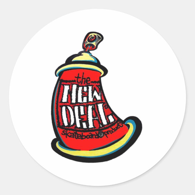 Aerosol New Skateboard Design  Classic Round Sticker (Front)