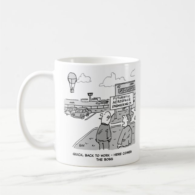 Aerospace Boss Hot Air Balloon Aircraft Engineer Coffee Mug (Left)
