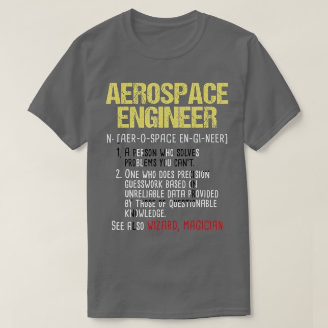 Aerospace Engineer Aeronautical Engineering Aircra T-Shirt (Design Front)