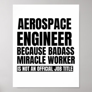 Aerospace engineer because badass miracle worker i poster
