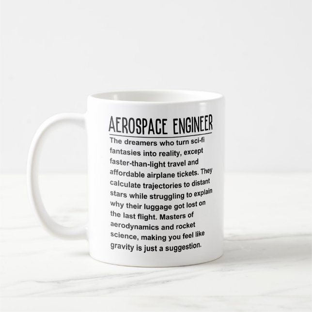Aerospace Engineer Coffee Mug (Left)