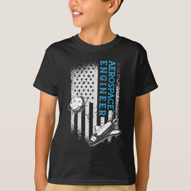 Aerospace Engineer Engineering Space Rocket T-Shirt (Front)