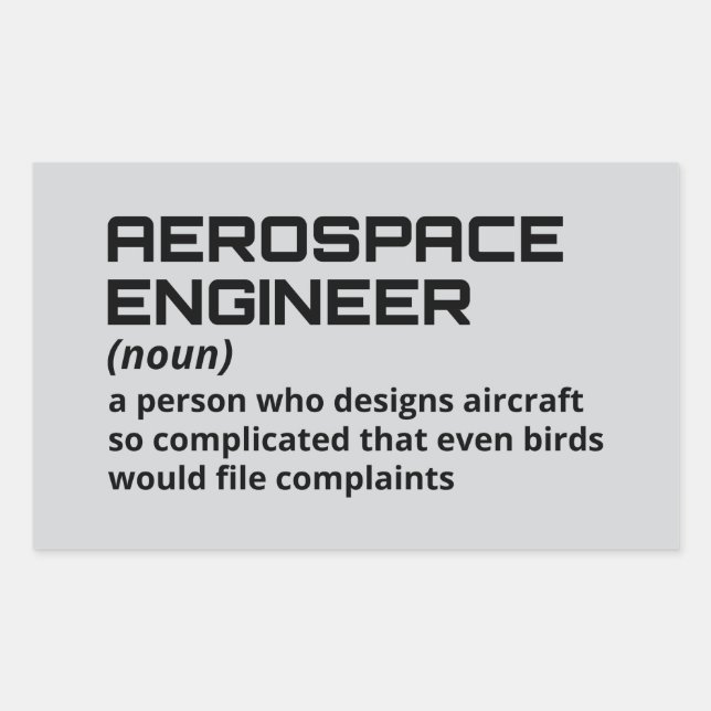 Aerospace Engineer - Funny Definition B-2 Rectangular Sticker (Front)