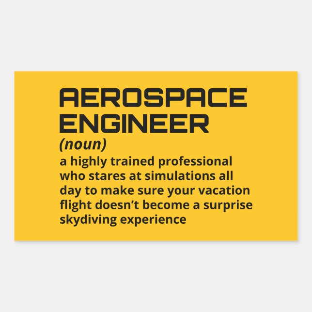 Aerospace Engineer - Funny Definition B-3 Rectangular Sticker (Front)