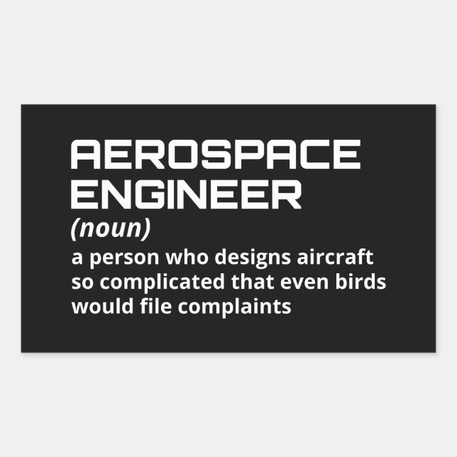 Aerospace Engineer - Funny Definition W-2 Rectangular Sticker (Front)