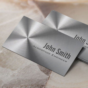 Aerospace Engineer Metallic Stainless Steel Business Card