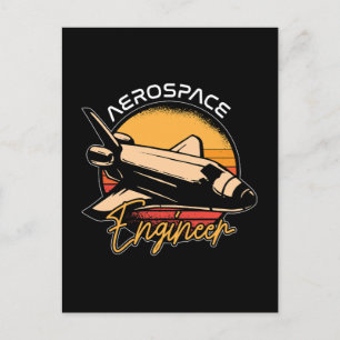 Aerospace Engineer Rocket Science Retro Space Holiday Postcard