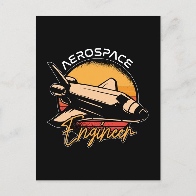 Aerospace Engineer Rocket Science Retro Space Holiday Postcard (Front)