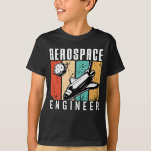 Aerospace Engineer Rocket Space Engineering Retro T-Shirt