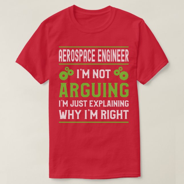 Aerospace Engineer T-Shirt (Design Front)