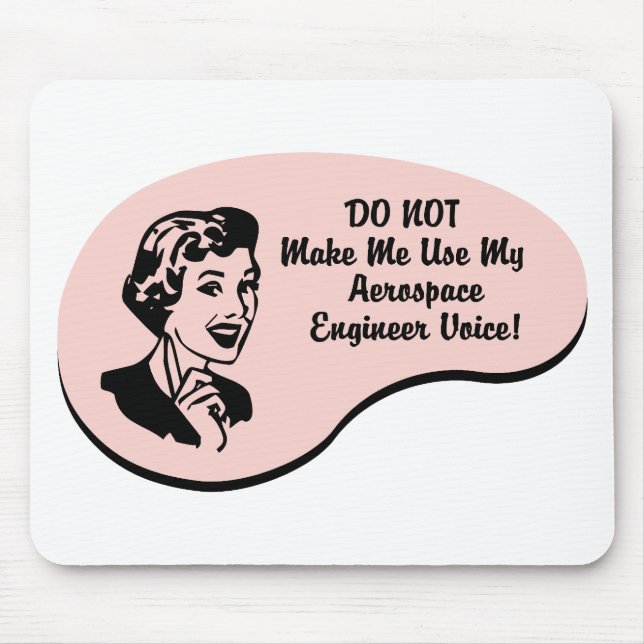 Aerospace Engineer Voice Mouse Mat (Front)