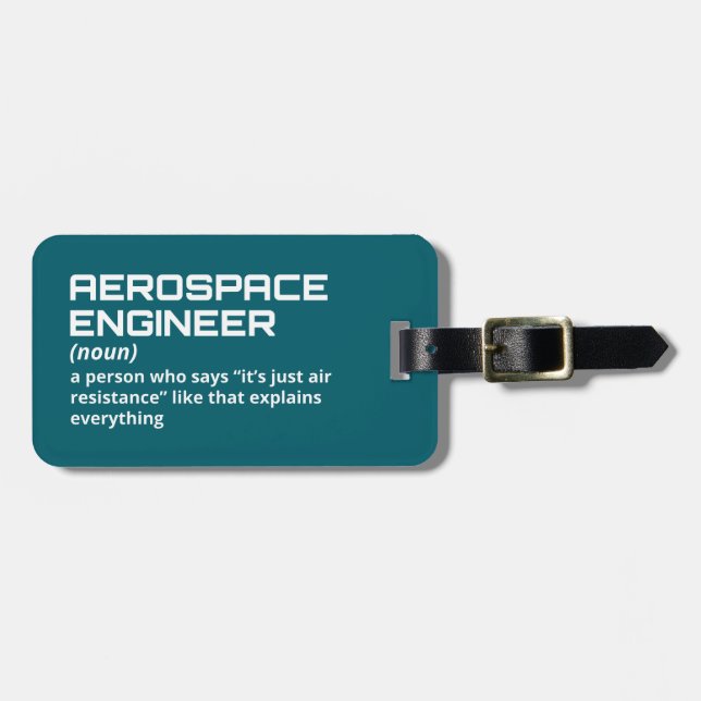 Aerospace – Funny Engineer Gift Luggage Tag (Front Horizontal)