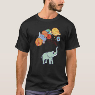 Aerospace Solar System Planets  Space Elephant T-Shirt