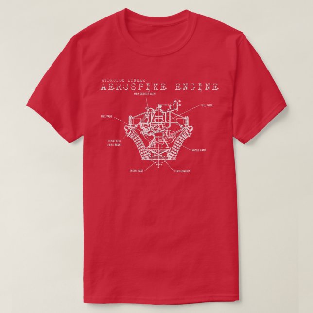 Aerospike Engine Schematic Design  T-Shirt (Design Front)