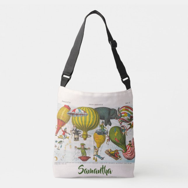 Aerostatic magazine (1878) by Augusto Grossi Name  Crossbody Bag (Front)