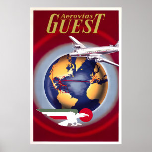 Aerovias Guest Travel Poster