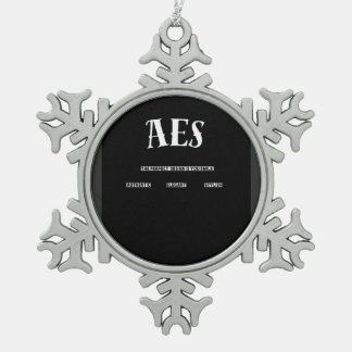 AES 2026 Designs Snowflake Pewter Christmas Ornament
