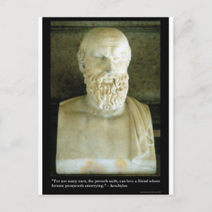Aeschylus "Proverb Saith" Quote Gifts Tees Etc Postcard
