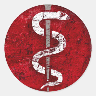 Aeskulap Natter Mediziner Arzt 02-2014 A.png Classic Round Sticker