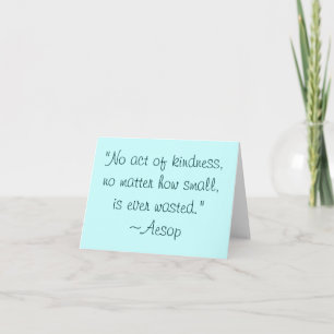 Aesop Kindness Quote Notecard