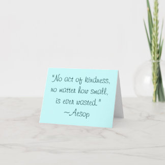 Aesop Kindness Quote Notecard