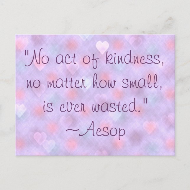 Aesop Kindness Quote Postcard (Front)