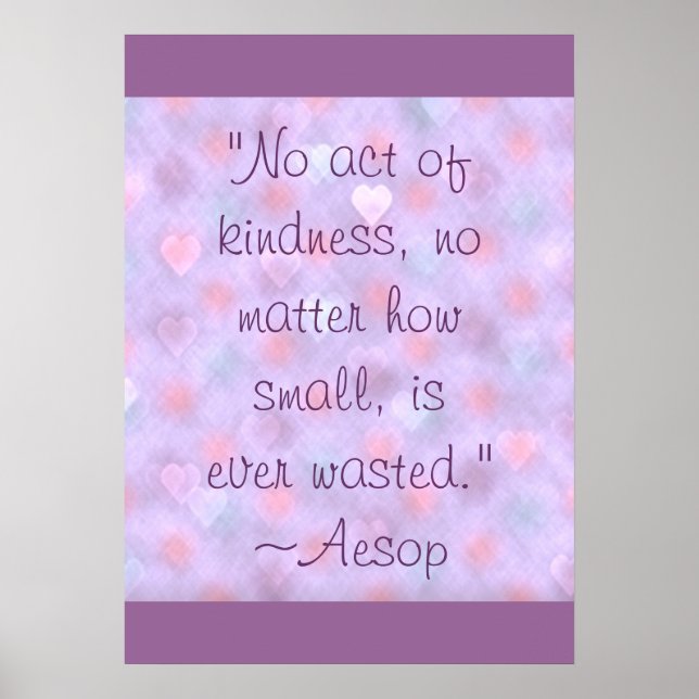 Aesop Kindness Quote Poster (Front)