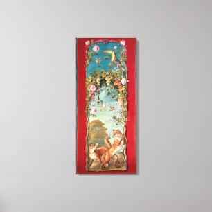 Aesop's fable The Fox and the Grapes Canvas Print
