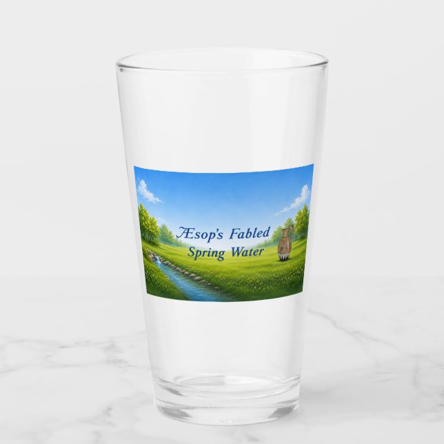 Aesop's Fabled Spring Water Glass (Front)