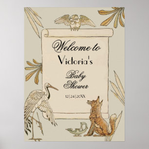 Aesop's Storybook Book Welcome Sign