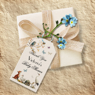 Aesop's Storybook Characters Baby Shower Gift Tags