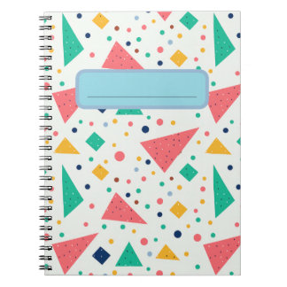 aesthetic 80's retro  Memphis funky geometric abst Notebook