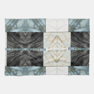 Aesthetic Abstract marble pattern Tea Towel