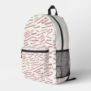 Aesthetic Anatomy Notes Medical Student Backpack