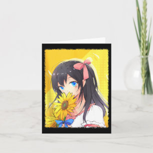 Aesthetic Anime Girl Cute Anime Gift For Women Card