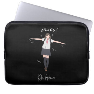 Aesthetic Anime uniform girl Customisable Laptop Sleeve