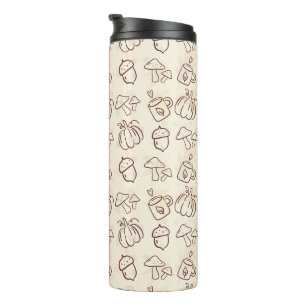 Aesthetic Autumn Doodle Pattern Thermal Tumbler